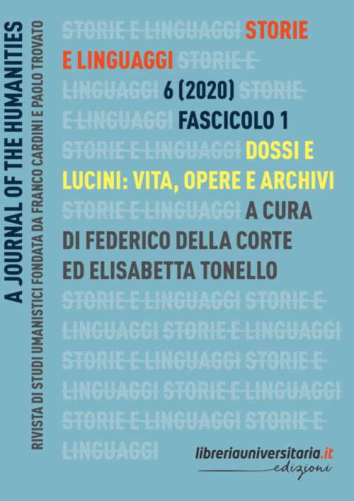 Storie e linguaggi. Rivista di studi umanistici (2020)