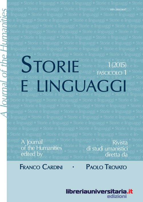 Storie e linguaggi. Rivista di studi umanistici (2015) vol. 1