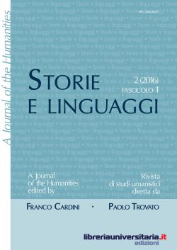 Storie e linguaggi. Rivista di studi umanistici (2016) vol. 1