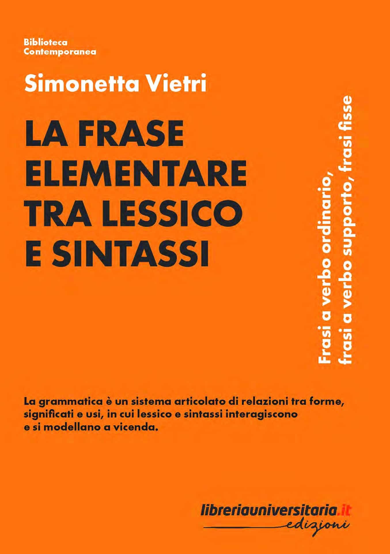 La frase elementare tra lessico e sintassi