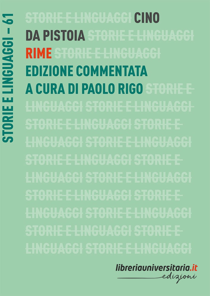 Paolo Rigo Cino da Pistoia Rime